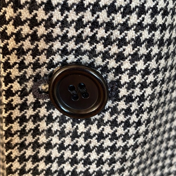 Marks & Spencer Cashmere Wool Black and White Houndstooth Blazer Short classic - Picture 3 of 16